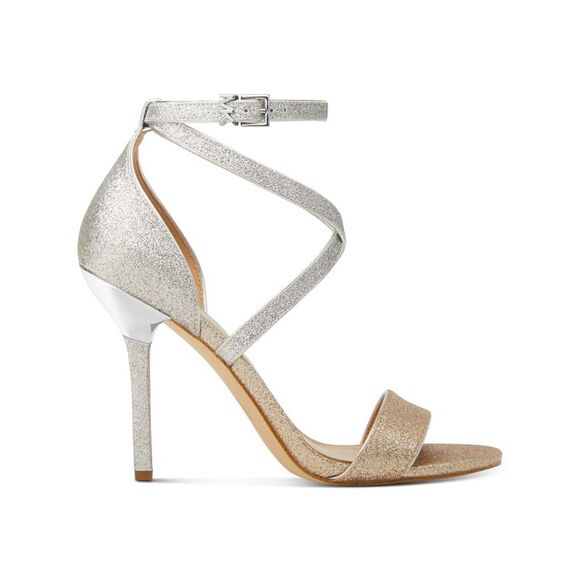 MICHAEL MICHAEL KORS Womens Silver Astrid Round Toe Stiletto Heeled Sandal 9 M - Picture 3 of 4